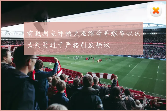 前裁判点评帕夫洛维奇手球争议认为判罚过于严格引发热议