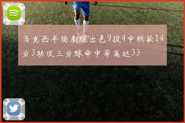 马克西半场表现出色9投4中斩获14分3助攻三分球命中率高达33